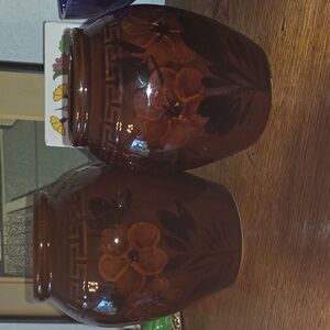 Pair of Greek Key Handmade Vases